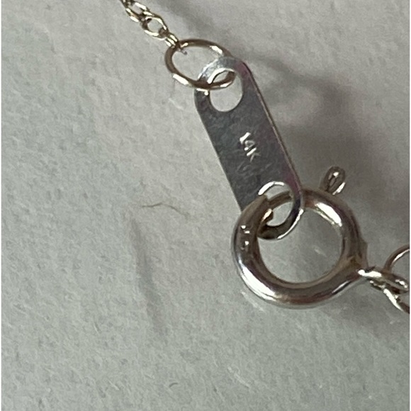 14K WHITE GOLD chain necklace 18” REAL GOLD - Picture 7 of 10